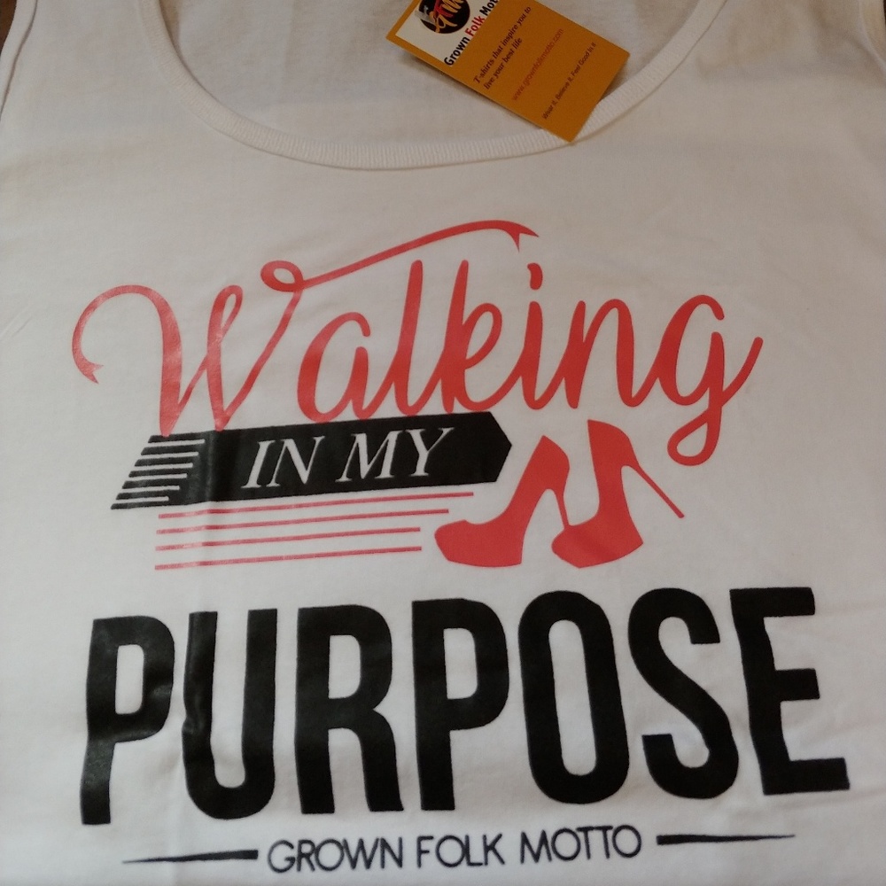 Walking in my purpose inspirational tank top
